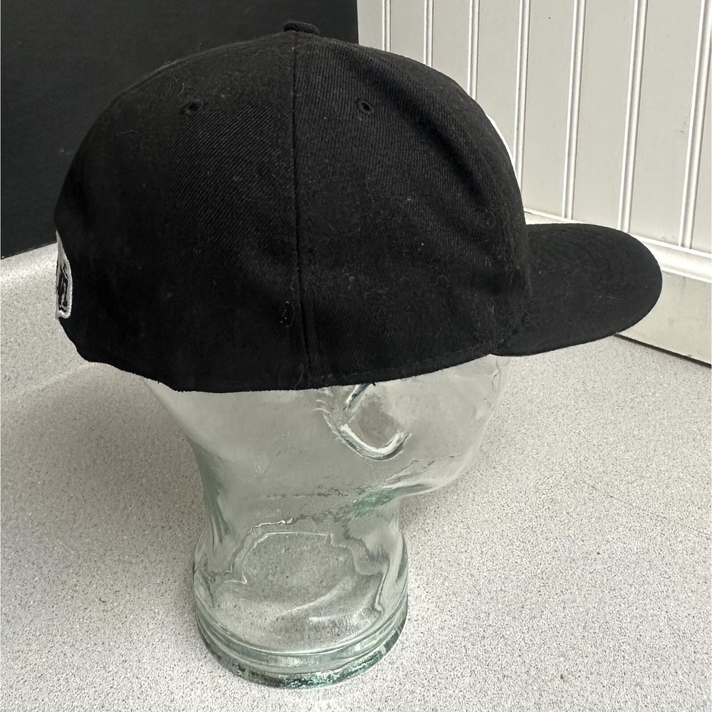 NEW ERA 59FIFTY FITTED HAT CAP NFL LAS VEGAS RAIDERS BLACK/SILVER ADULT SZ 7 1/2 - Picture 3 of 6
